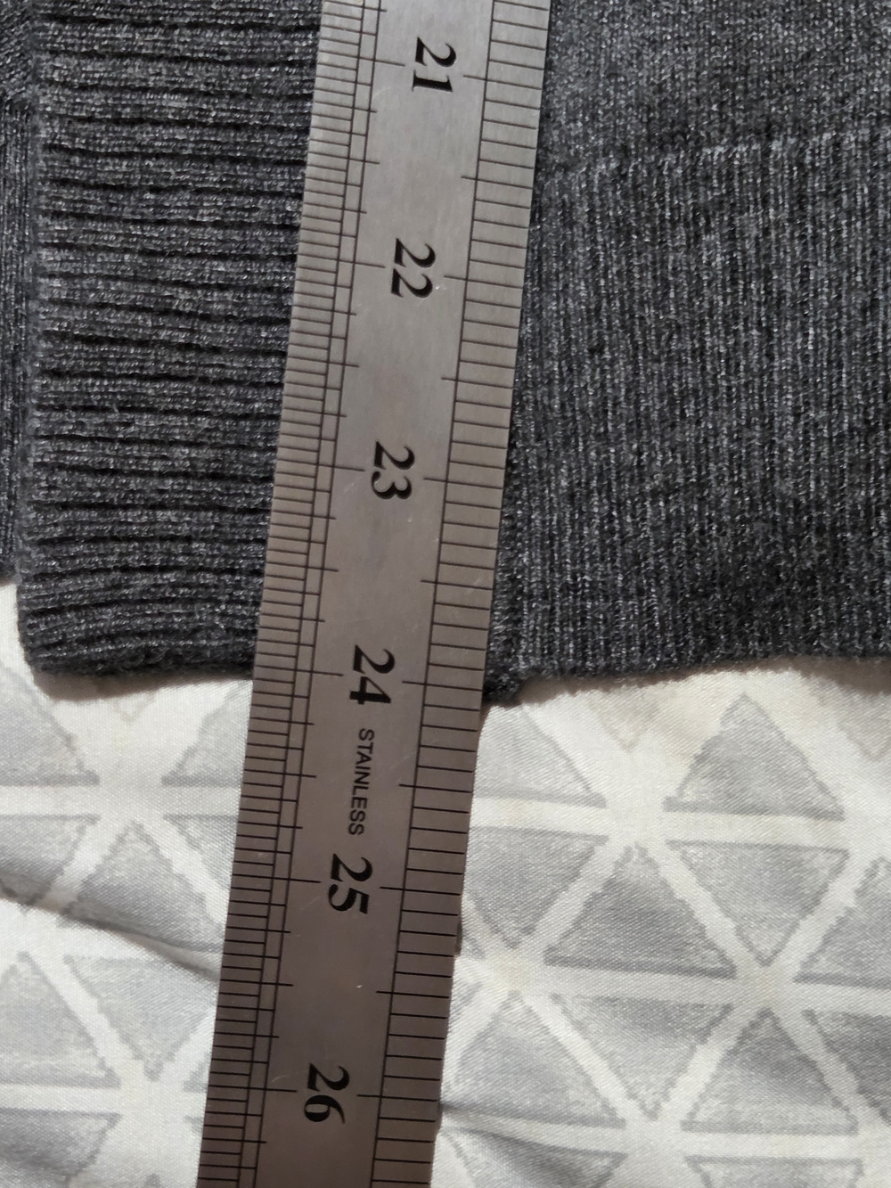 Classic Preppy Gray Open Front Knit Cardigan Sweater Women's PL Petite Career - Picture 8 of 8